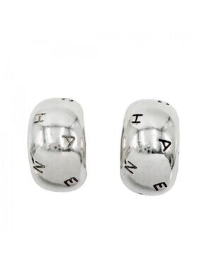 Chanel Earrings Logo Vintage 925 Sterling Silver